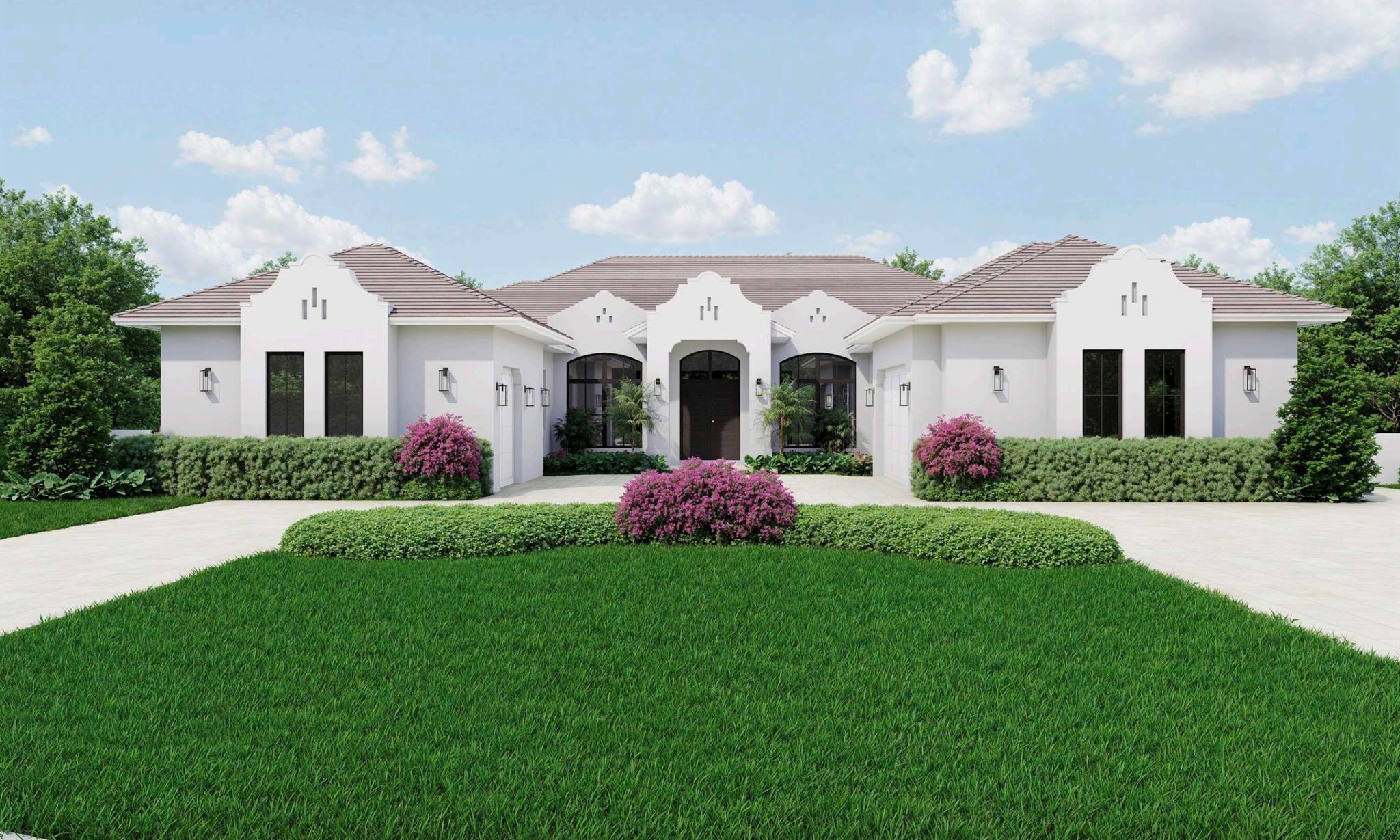 Welcome to a stunning new construction home that embodies timeless British West Indies architecture, nestled in the prestigious town of Gulf Stream, Florida. Set on a lush and private half-acre lot, this elegant single-level residence offers 4,872 square feet of refined indoor living space, thoughtfully designed for both relaxed coastal living and sophisticated entertaining.This five-bedroom, five-bathroom, three-car garage estate showcases meticulous craftsmanship and luxurious finishes throughout. The open-concept floor plan features soaring ceilings, expansive living and dining areas, and a seamless indoor-outdoor flow, totaling 6,675 square feet.The chef's kitchen is a true showpiece, equipped with top-of-the-line appliances, custom cabinetry, and a large island