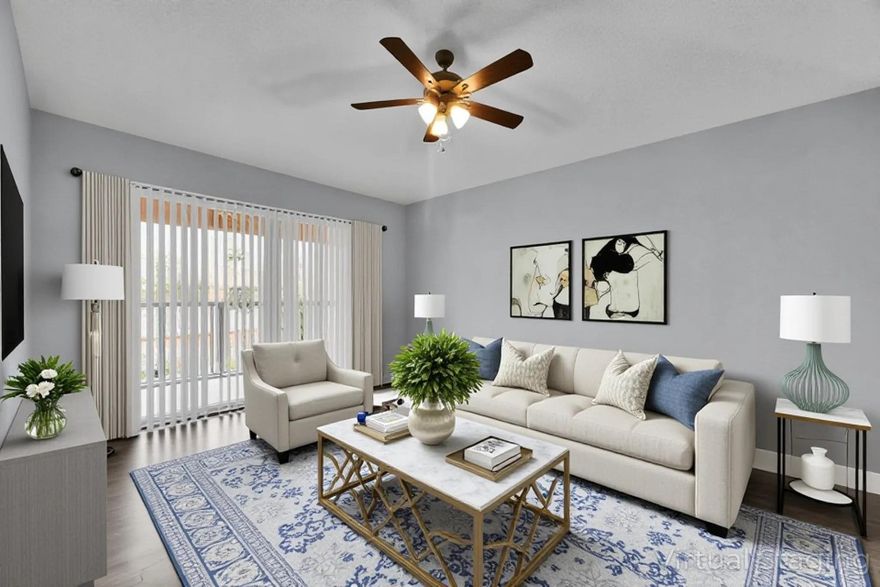 Beautiful 1BR/1BA corner end unit located in the sought-after Portofino community in Jensen Beach! This light-filled home features vinyl flooring throughout, vaulted ceilings, and a spacious screened patio perfect for relaxing. Enjoy the privacy of a corner unit and the convenience of being close to shopping, dining, downtown Jensen Beach, and just 10 minutes to the beach. The unit includes a full-size washer and dryer conveniently located off the kitchen area. Portofino offers resort-style amenities including a heated pool, jacuzzi, outdoor BBQ area, tennis courts, fitness center, and indoor racquetball. Low monthly HOA dues and no special assessments make this an ideal full-time residence or investment. Well-maintained community with easy access to everything coastal living has to offer.