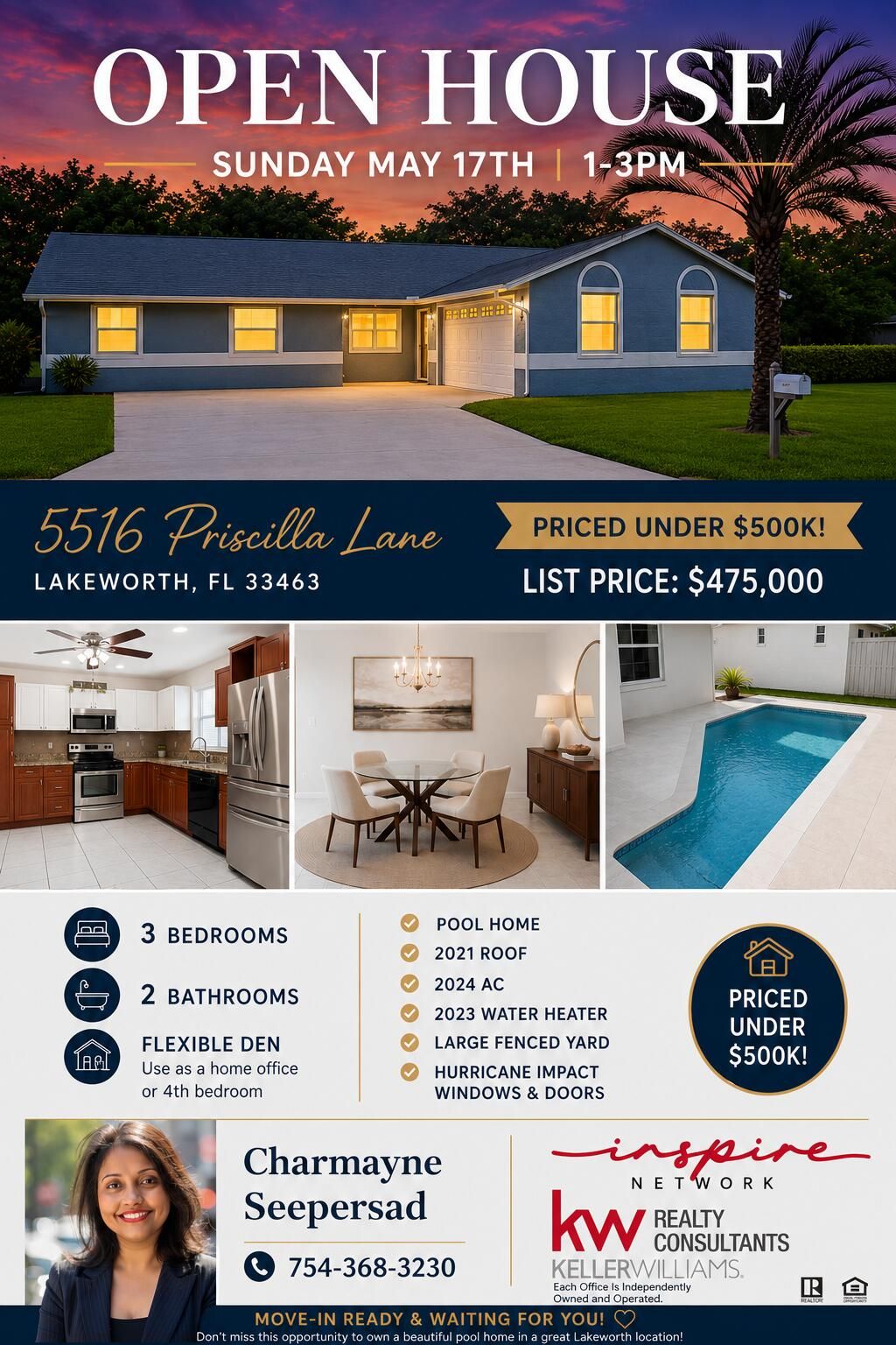 Photo of 5516 Priscilla Lane, Lake Worth, FL 33463 (MLS # B26025728)