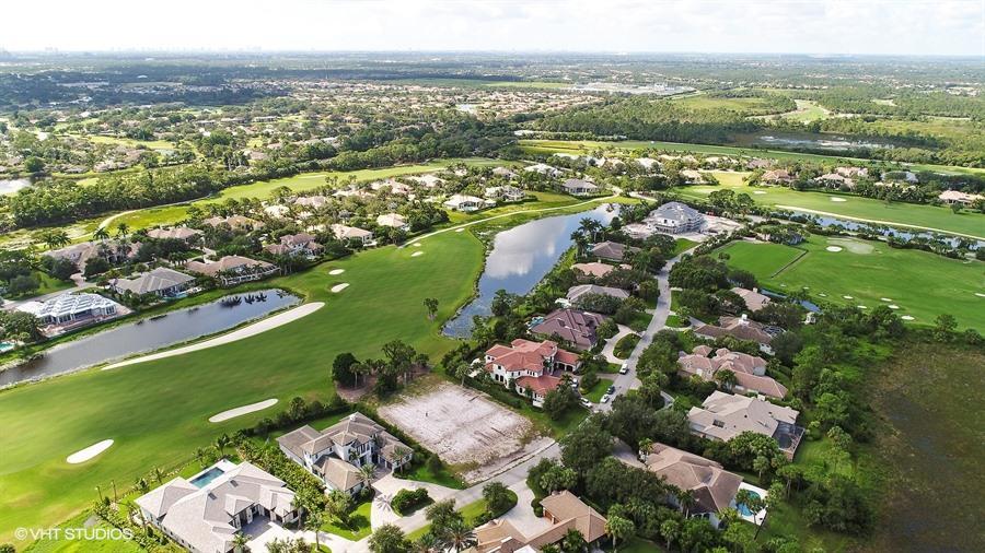 Build your dream home in one of the most prestigious golf communities in Palm Beach County. Beautiful .48 acre cleared and filled lot with long golf views.