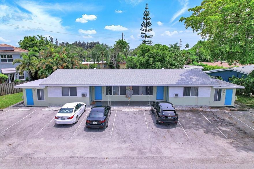 *1031 XCHANGE ELIGIBLE*Some Owner financing may be available*Owner/Agent
8 units: 6 studios, 2  1/1's.  
*Licensed Hotel/Motel-Daily rentals permitted* No deferred maintenance
 Location Location- Surrounded by multi-million dollar new town homes. 
Walk to Wilton Drive in Wilton Manors (google if unfamiliar) and 13th Street entertainment district/Studio City 2.5 miles to beach, 15 mins to Fort Lauderdale/Hollywood Int'l Airport, 1 mile to Brightline 
All rents currently UNDER market as currently self managed with long term leases only. NO VACANCIES 
All units can be utilized as vacation rentals with no prior City approval. 
New Roof June 2023, Impact Windows, Oversized Lot All units renovated between 2017 and 2022, mid-century modern style Laundry Facility on site