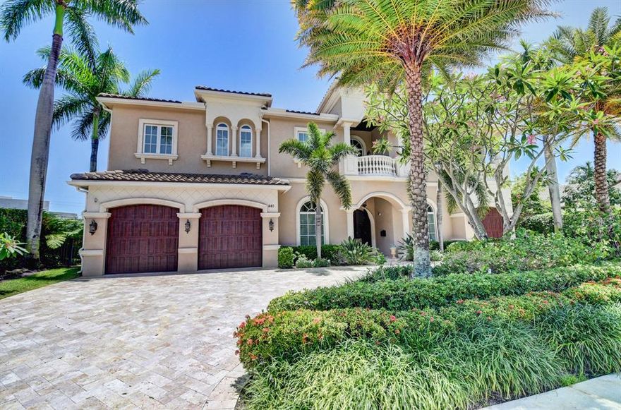Beautiful Mediterranean style Estate home in East Boca Raton's best neighborhood and location with one of the largest lots in the area(over14,000 sq ft). 5,594 SF of living space with 4 bedrooms +office +bonus room +loft 4.5 bathrooms. Can easily be converted to 5 bedrooms or more. Just steps away from Mizner Park's high-end shopping, entertainment and restaurant venue.  Amazing kitchen, quartzite countertops with waterfall edges. light wood cabinets, 48in natural gas stovetop, Miele and Subzero appliances. Glass doors throughout the house providing seamless access to the backyard maximizing indoor/outdoor experience. Amenities include a whole house generator, 4 private balconies,  high ceilings, 2 laundry rooms, elevator, outdoor kitchen. So much more to see of this magnificent home Enormous open backyard and pool area! Great for entertaining.
Outdoor kitchen.
Can easily be a 5 or 6 bedroom home.
Elevator.
Large open loft, full office plus a bonus room used as children's playroom.
Approx. 1 mile to ocean.
countless restaurants and entertainment venues all within walking distance.
Walking distance to Boca Raton resort and club, new Wild Flower Park, intracoastal, Lake Wyman Park.
Big addition and redesigned Mizner Park Amphitheater coming soon.
Close to new Brightline station.
Many more great changes coming to Downtown Boca Raton.
Call for details on this home and area.