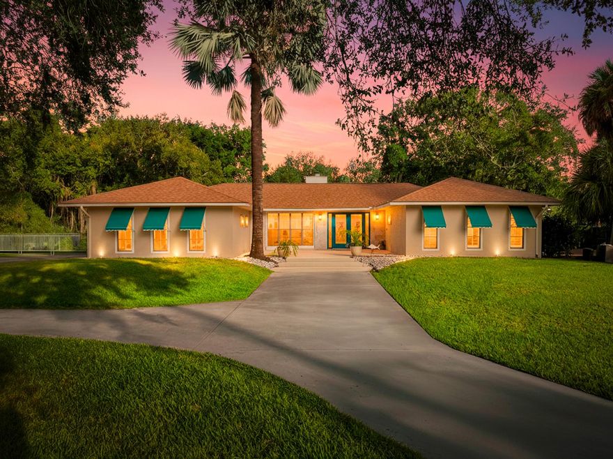 Stunning 4 Bedroom, 3.5 Bath Pool Home on Nearly an Acre and 3,430 Sq Ft of Living Space!Welcome to this beautifully maintained estate home, offering the perfect blend of space, privacy, and modern upgrades. Set on almost one acre in a peaceful, park-like setting, this 4 bedroom, 3.5 bath residence features 3,430 sq ft of comfortable, well-designed living space and an ideal layout for both everyday living and entertaining.Step outside to the highlight of the home, an expansive screened outdoor living area showcasing coquina tile accents, a large sparkling pool, outdoor kitchen and abundant covered space for relaxing, dining, or hosting gatherings. This outdoor retreat is enhanced by a new pool enclosure and side deck, creating a fresh and inviting atmosphere.