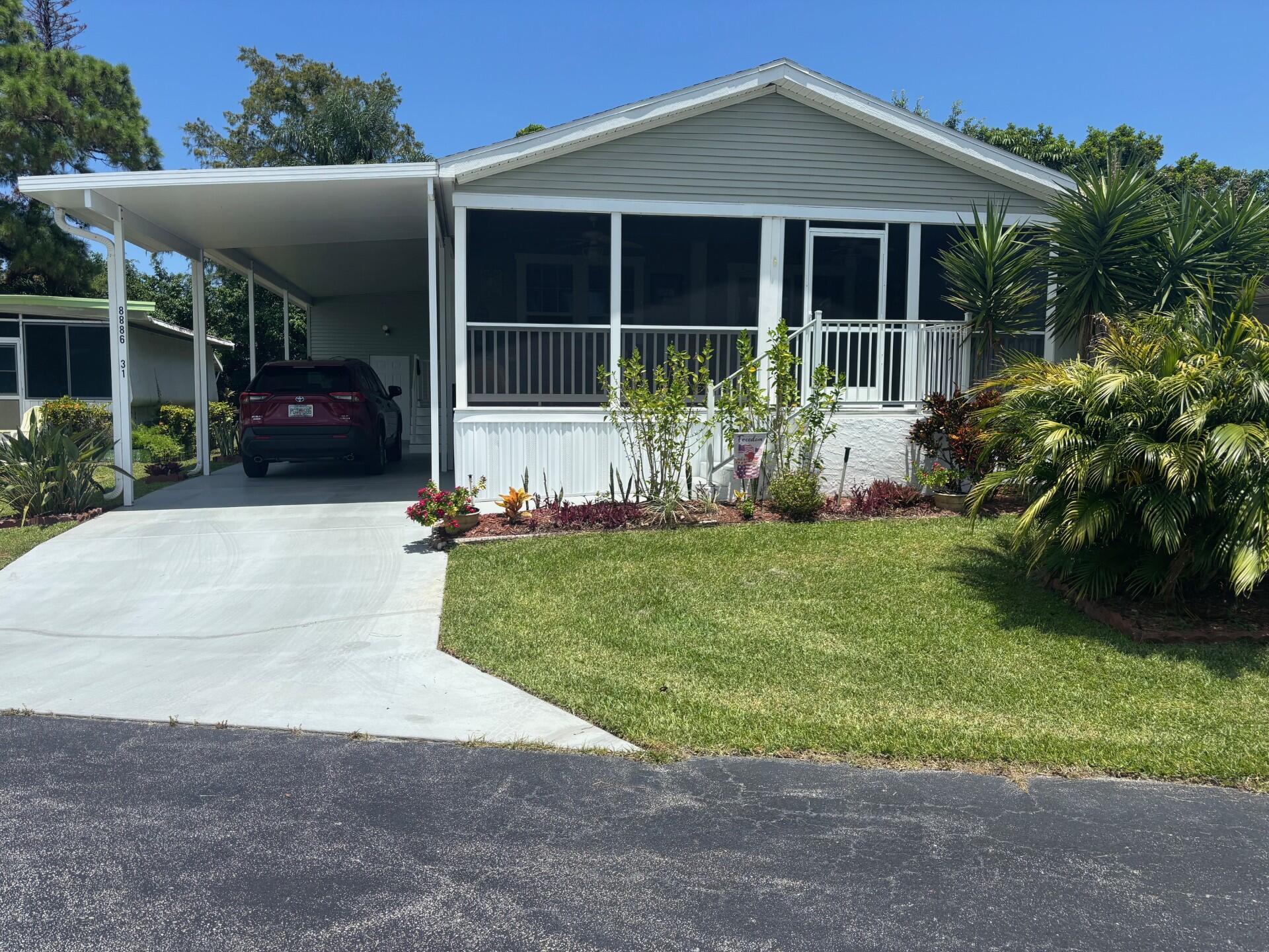 DON'T MISS THE OPPORTUNITY TO SEE THIS BEAUTIFUL HOME WITH 2 BEDROOMS, 2 BATHS AND LARGE ENCLOSED PORCH OFFERING GREAT COMFORT AND SERENITY. IT HAS ALL THE SPACE FOR RELAXATION AND DELIGHTFUL. LOCATED IN A 55+ COMMUNITY, SEA MEADOW IS LESS THEN THREE MILES FORM THE HEART OF BOYTON BEACH. HOME IS BEING SOLD FULLY FURNISHED. NOTHING TO DO BUT MOVE IN. LOT RENTAL IS $1,091 INCLUDING BASIC CABLE, LAWN CARE AND ALL AMENTITIES.