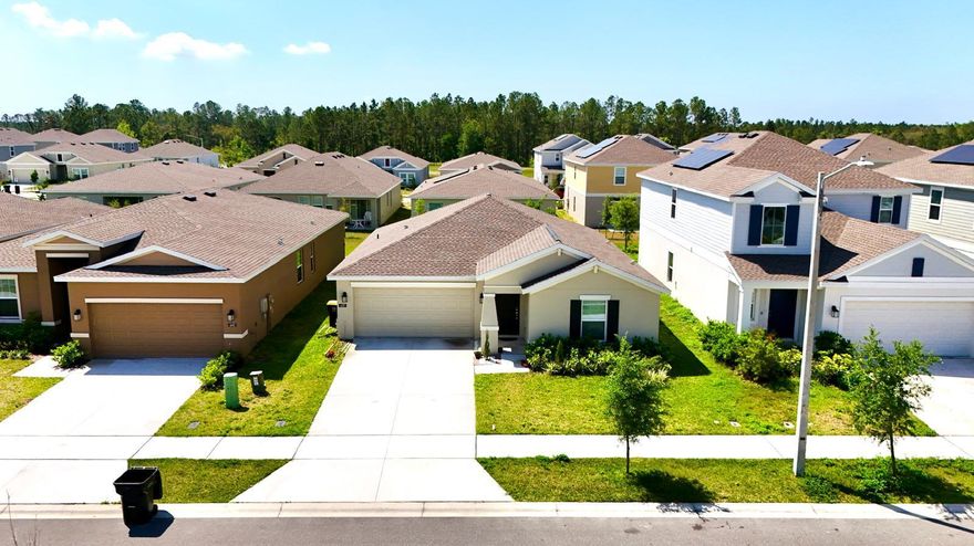 One of the Best open plans w/ 3 Bedrooms and 2 baths.Perfect community for growing families.The Open Kitchen has a large pantry & overlooks the family room, and cafe.Back Patio has a decent space to enjoy your coffee in the morning.The Master bedroom features an oversized walk in closet & double sink.Great 2 Car Garage as well as extra space to storage if needed.This house comes fully equipped with new appliances, quartz countertops, and tile flooring in the wet areas.This Ecosmart home has solar power to offset the electric bills.Davenport is one of the fastest growing cities in the region.Perfectly located near great Shopping & dining at Posner Park.Near I4 highway, World Class theme parks, golf courses. Amenities includes resort style Swimming Pool, Tennis Court, and