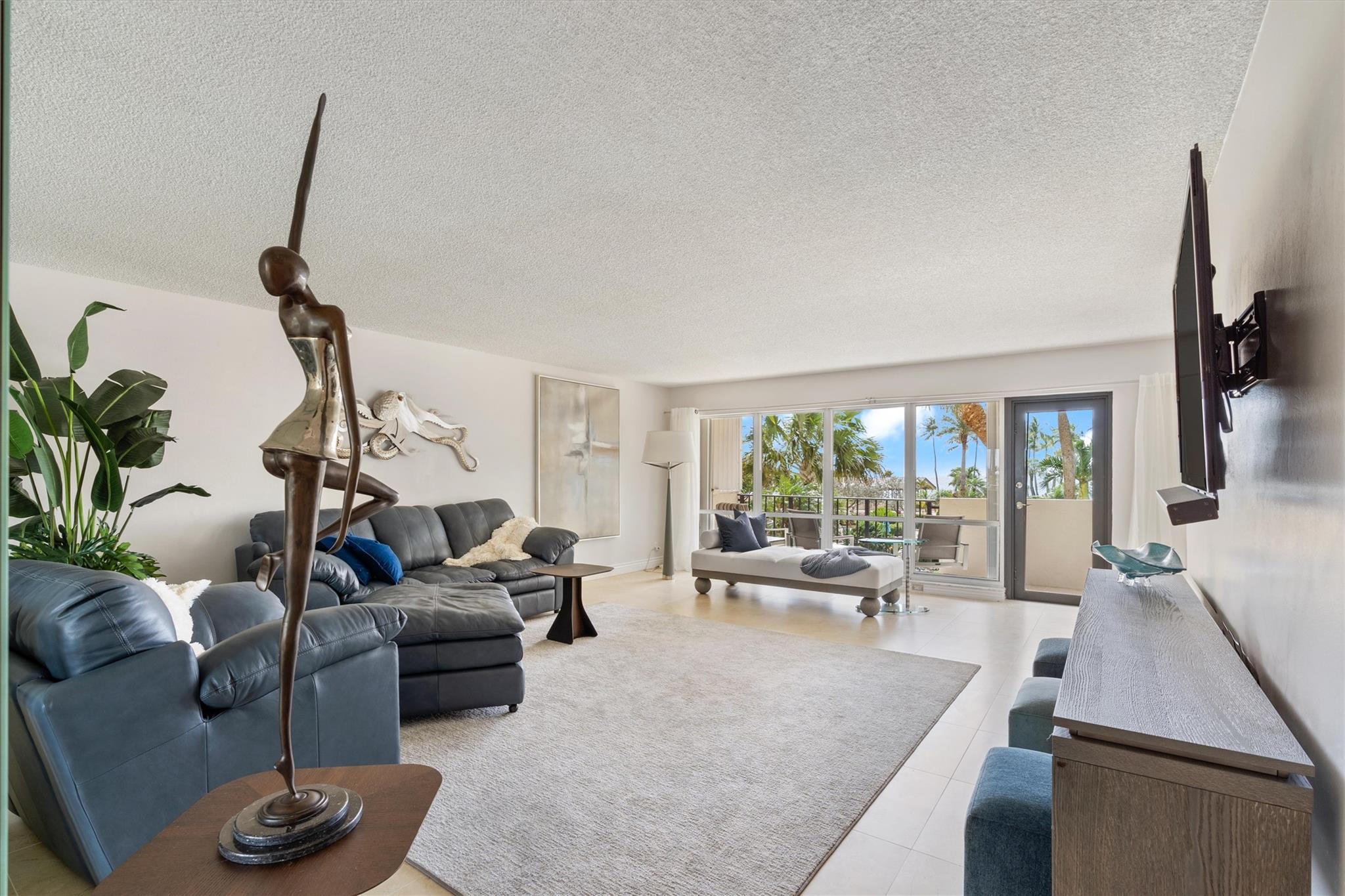 Spacious updated 2/2 with oceanfront, pool and tropical garden view. Semi-private elevator. Newly remodeled kitchen and bathrooms. Beautiful amenities include 24 hour security, gym, billiard room, library, 24 hour concierge, hobby room, beach kitchens with 26 grills and party pavilion, 2 pet parks and an herb garden for cooking. Walk downstairs and your on the sand. 3 pools as well as tennis & pickleball courts. Located in prestigious Sea Ranch Club. Walk to all shopping as well as the many shops and restaurants just blocks away. Free transportation around town to residents and their guests as well as parking permits for Lauderdale by the Sea residents. Walk downstairs and your on the private beach. Total resort style living. Furnishings negotiable.