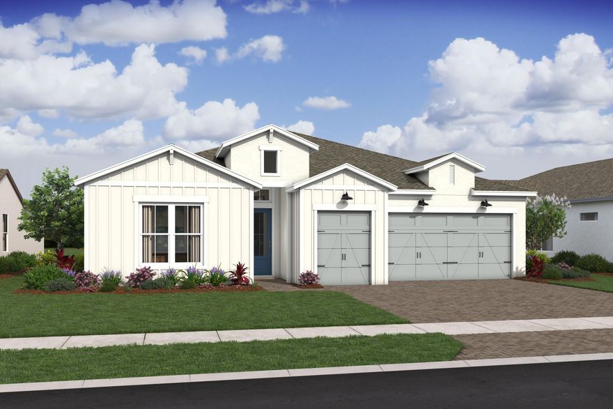 Located on an oversized corner lot, this Franklin model offers en-suite baths for all three bedrooms and a thoughtfully designed layout, ideal for comfortable living and entertaining. An elegant chef's kitchen features white cabinetry, Statuary Classique quartz countertops, abundant cabinet space, and a large island that opens seamlessly to the great room. The open and airy great room includes sliding doors leading to a covered patio, creating effortless indoor-outdoor living. A formal dining room just off the foyer provides the perfect setting for hosting guests. The luxurious primary suite is highlighted by triple windows, while the private primary bath offers spa-like comfort with an optional freestanding tub. A convenient two-car garage includes additional storage space to complete this home.