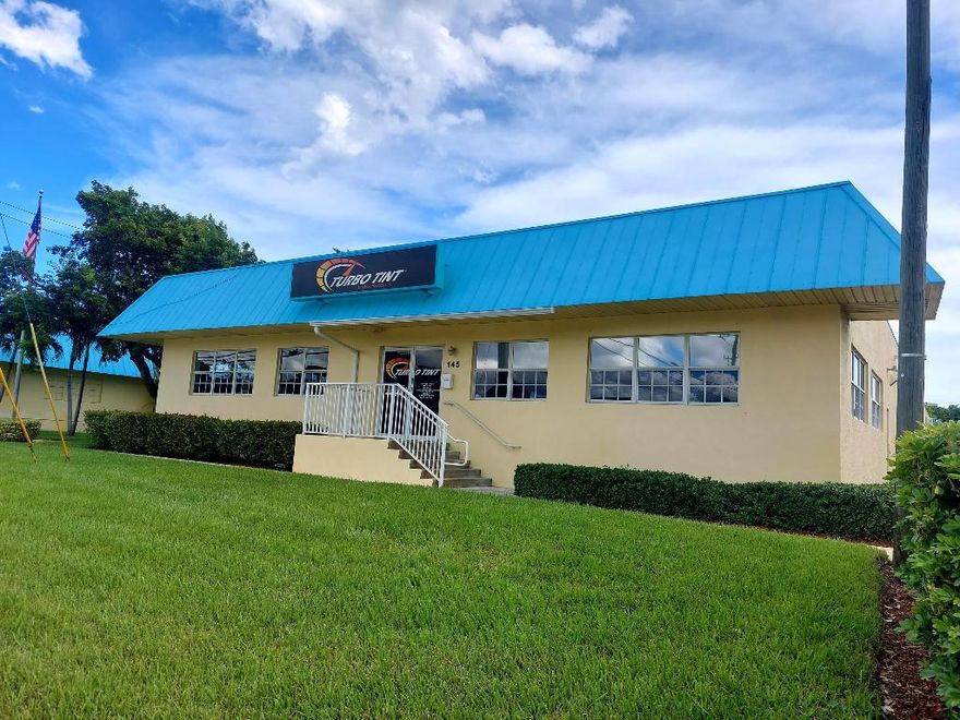 This is THE LOCATION for the maximum exposure for your company! 40,000+ drivers a day pass by and see your Business. A total of 5500+/- SF with approximately 1800 SF of daylit showroom, offices, and restrooms PLUS 3,700+/- SF of flex space - all 100% air conditioned for your comfort.  The flex space has one drive-in overhead door, 2 open office areas, and wide open work area.  New impact-resistant doors and windows are installed for maximum safety and quiet enjoyment.  Location is just south of vibrant Atlantic Avenue with quick I95 access and Florida Turnpike access nearby.  Perfectly suited for a business that needs a showroom/retail space, offices, and storage/flex/workroom/distribution area. Rent includes 20+ parking spaces - FREE PARKING FOR YOUR STAFF & CUSTOMERS!