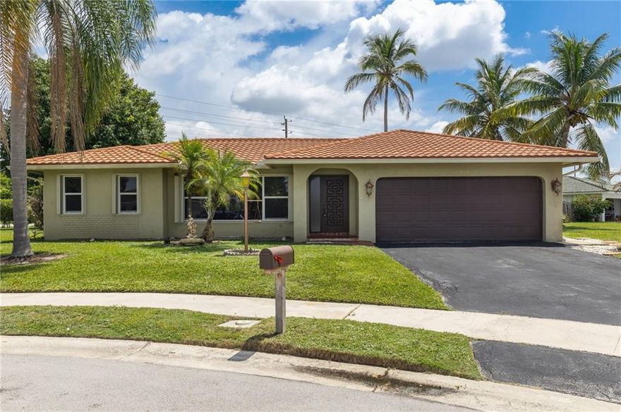 Welcome to your dream home! This 4BR/2BA pool home with a 2-car garage is situated on a peaceful cul-de-sac in West Boca's Palmetto Pines Neighborhood. Enjoy the convenience of a lovely, updated kitchen, crown molding, and a large walk-in closet in the primary bedroom. Stay protected with accordion shutters. The rent includes lawn and pool maintenance. You can bring along one small pet weighing under 20 pounds. Requirements include first, last, and security deposits, renter's insurance, and a cleaning fee. Don't miss out on this opportunity!