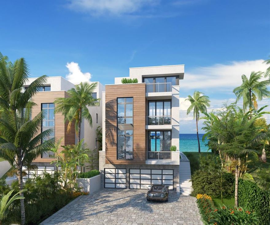 DUE AUGUST 2021, NEW OCEANFRONT GATED ESTATE exudes modern luxury. Live the Pure Life elevated on the ocean with this luxurious beachfront home. Your own private beach cleanses the mind, body and soul, while luxurious designer interiors excites the senses. This healthy & holistic ''toes-in-the-sand'' retreat boasts 5 bedrooms, 6.4 baths & ultra-modern interiors with jaw dropping views at every turn. Inspired by its tranquil natural setting, this home affords a spa-like oasis on the ocean, ideal for someone looking to find modern living right on the beach with a gracious pool, a unique longevity room with infra-red spa, gym, 5 car garage and a motorized privacy gate. Reflecting today's need for a personal retreat, this is luxury defined. this home offers the luxury of modern beauty, and a private escape from the world. Perfectly situated between Boca Raton & Delray Beach minutes to Palm Beach & Fort Lauderdale airports, shops, dining & nightlife. Developed by respected team of Seadar Builders, architect Randall Stofft, and Interior by Steven G, every luxurious detail is at the highest level of taste & style. The kitchens are being installed, the flooring is in, and this exciting oceanfront property  is due for completion in August/September 2021. 

Buyer to pay doc stamps and title insurance. With exceptional ocean views from every floor, every day will inspire and relax.

The information published & provided including but not limited to prices, measurements, square footages, lot sizes, features, finishes, and calculations are subject to errors, omissions or changes without notice. All such information should be independently verified. All parties should perform their own due diligence on pre-construction sales to verify all information.


The Most Desirable Tropical Oceanfront Oasis in North America. Live life elevated, capitalizing on a truly rare "twice in a lifetime" opportunity right on the ocean in sought-after Highland Beach! These meticulously-designed twin residences conceived by renowned architect Randall Stofft, builder Darrin Dunlea of Seadar Builders and the preeminent Interiors by Steven G. offer the ultimate oceanfront escape, each boasting 10,804 sq ft of sheer luxury with 5 oversized bedrooms, 6.4 bathrooms, and ultra-modern interiors showcasing jaw-dropping views at every turn.

Inspired by their tranquil natural surroundings, these exquisite twin retreats are perfect for the healthy and holistic-minded, a family, or group of friends looking to buy a single or pair of private homes in North America's most desirable tropical oceanfront locale perched 23+ feet above sea level, in the exclusive community of Highland Beach. Buy one, or buy 2, and enjoy the best of resort-style living! Each 4-story artful jewel has its own lush tropical paradise with outstanding amenities including a private resort pool, state-of-the-art longevity room, massive game/club room, and 5 car collector's garage for stowing all your gear for land and sea.

The Epitome of Modern Coastal Beauty and Ease. You'll marvel at the gracious open layout of the stunning interiors, complete with an inviting lobby and private elevator to whisk you away to the floor of your choosing. Clean lines, floor-to-ceiling glass, and the highest-quality fit and finish are only the beginning. Each twin residence is wrapped in luxurious appointments throughout, and perfectly suited for those seeking a holistic, spa-like oasis on the ocean with state-of-the-art design, inside and out.

Light-Filled Living with the Ocean as Your Backdrop. Upon entry, the first floor affords a sense of calm and sophistication with a formal lobby, den, and sitting area. At the heart of home rests a gourmet chef's kitchen, clad in top-of-the-line appliances with sleek custom countertops, modern cabinetry, designer lighting, walk-in pantry, and breakfast nook. An elegant guest suite with private balcony, walk-in closet, and full bath rounds out the main floor. All of this flows seamlessly from the light-bathed living and dining spaces to the expansive outdoor entertainment deck, cabana, resort-style private pool, and pristine ocean-side for unmatched coastal living.

A Secluded Spa-Like Retreat. After a long day, escape to a tranquil oasis all your own in the second floor master suite, outfitted with his and her walk-in closets, his and her spa-quality baths, and a dramatic private balcony framing unbelievable ocean views. Also on this level is a lobby and 2 en-suite guest bedrooms, each with walk-in closets, and one with a secluded balcony.

Experience the Height of Wellness in the Longevity Room. Wellness is the next luxury, and this home allows you to meditate, detoxify, and rejuvenate with ease. Stimulate good health in the state-of-the-art longevity room, complete with Infared Sauna, holistic spa, area for a massage table, room for all the exercise equipment and private spa bath.

Unrivaled Entertainment Hub with Covered Roof Deck. The third floor is also the entertainment hub. Here the whole family will enjoy a massive game room and covered rooftop balcony for connecting with nature. A ground level with collector's garage, lobby, bathroom, and including 396 square feet of air conditioned storage adds to the appeal.

When it comes to location, this Offering is beyond compare. Perched high above the Atlantic shoreline, each twin property provides rare, unobstructed ocean views and a unique platform to build upon. Wake up each day to a brilliant sunrise, unwind with a walk on the beach for fresh coastal air, or a take a dip in the ocean or your own private pool  every detail of these twin retreats is implemented with wellness at the core. And if you act quickly, you can collaborate on the design and finishes to truly make the vibe your own!

The coveted Highland Beach address directly between Boca Raton and Delray Beach puts you minutes from great Pilates and Yoga studios, green juice stands, naturopaths and more for living your best life. Getting here could not be easier with a prime location minutes from Boca Raton's executive airport, Palm Beach and Fort Lauderdale International Airports, and the finest shopping, dining, culture, and nightlife in the region.

"The ocean stirs the heart, inspires the imagination, and brings eternal joy to the soul"  Wyland.

Experience bliss and tranquility at 4513 South Ocean.
