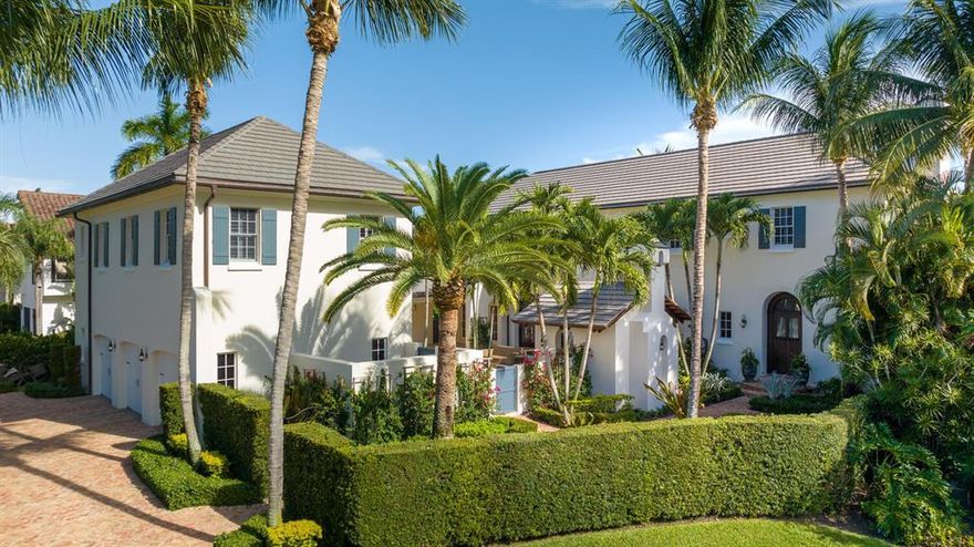 Like a page out of Architectural Digest, this spacious home is a residential masterpiece. Custom built with no expenses spared. Vaulted ceilings, poured concrete walls, gas appliances, real hardwood floors, hurricane impact windows, generator, top of the line fixtures and appliances. A/C units are new 2022, freshly painted inside and out. New dock and new boat lift! Main house has 3 bedrooms and 4.5 bathrooms. Spacious master bedroom has a private expansive balcony over looking the wide part of the canal. Separate guest house has a full kitchen, living room, 2 bedrooms and a full bathroom. This home sits on a deep water canal with a 14k pound boat lift and 90 ft of water frontage. No fixed bridges!