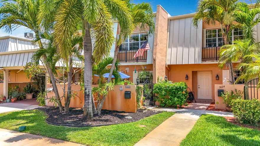 Rare opportunity! This beautifully upgraded 2 bed / 2.5 bath townhome offers over 1,470 sq ft of open living space and a one-of-a-kind feature: a glass-enclosed back patio overlooking the iconic golf course where *Caddyshack* was filmed -- a grandfathered addition no other unit has!Enjoy a private front courtyard, remodeled kitchen with granite counters, updated bathrooms, newer appliances, recessed lighting, and abundant storage including a walk-in pantry. Roof replaced in 2019, AC with UV filter installed in 2020, and accordion shutters for full storm protection.Located just across from Bamford Park, this move-in ready gem combines comfort, character, and an unbeatable golf course view. Don't miss it!