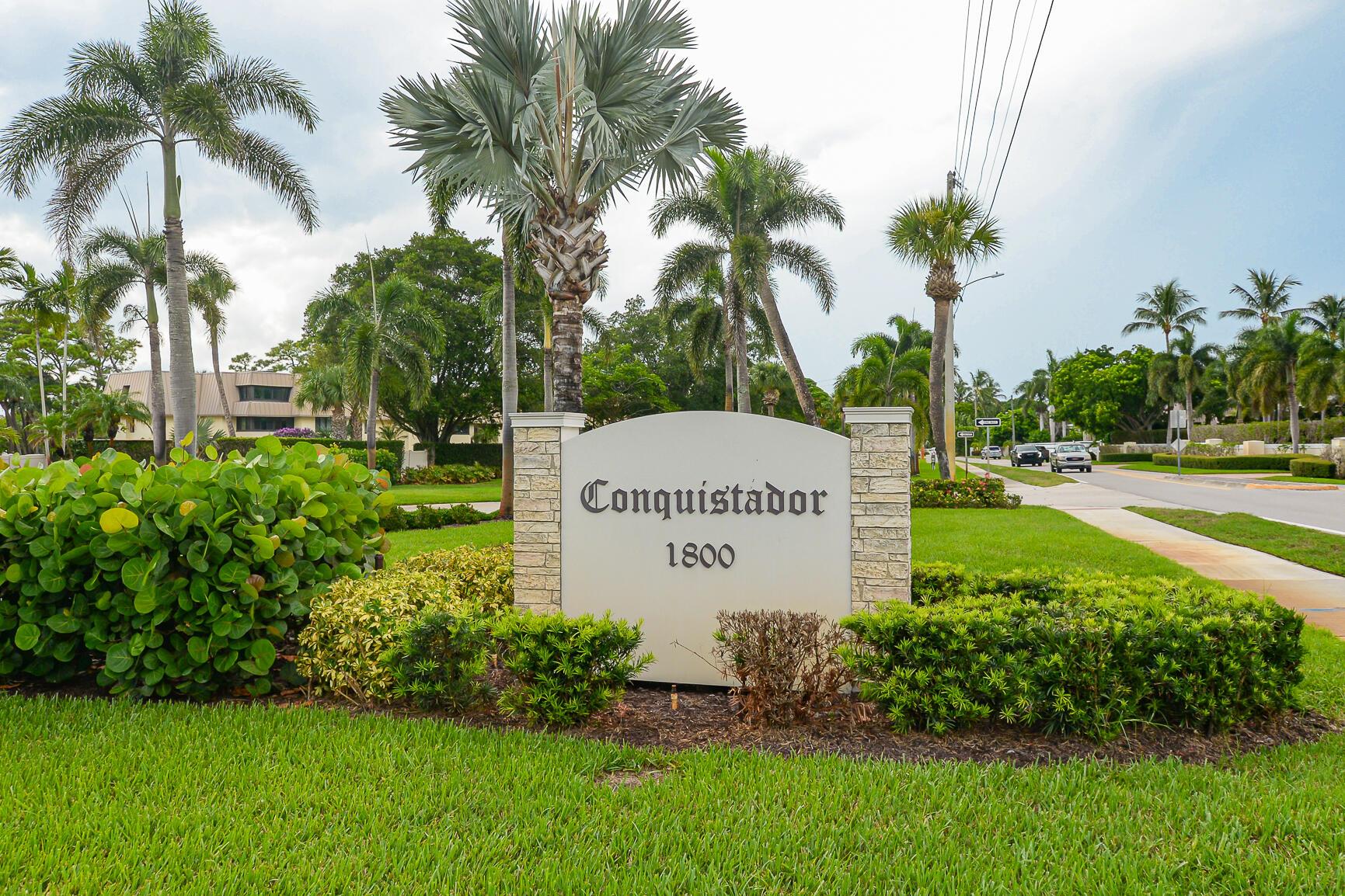 Location, location - Conquistador is a sought after adult condominum community nestled in the prestigious area of Stuart. The unit is on the 3rd floor and is the place to be! No one above you and the elevator alleviates the steps. Partially renovated unit with new floor in main living area. Kitchen with LED lights, and quartz island countertop, was opened up to allow an open floor plan and view of the golf course. Virtual Staging Photography has been used. The community has a clubhouse, pool, tennis, pickleball, and shuffleboard. Enjoy fishing off the dock. Close to downtown Stuart, with the best restaurants and quaint shops. Beaches are less than a mile away. Cleveland Clinic Hospital and all the doctors and their specialies are minutes away.