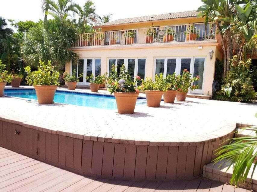 Adults only, no pets, nicely furnished, wide water views , tile throughout, screen porch large patio and heated pool, washer and dryer, gated private beach, one block to the ocean, boat dockage negotiable. It will be also available for a season, call for pricing.