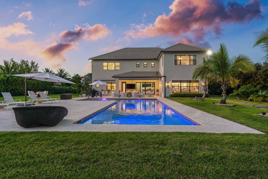 In the heart of Jupiter you will find this spectacular 6 bedroom tranquil estate built in 2015 in the sought after friendly neighborhood of Prado. Set on almost one acre with a 50ft pool, this home has been transformed by the current owner adding many new upgrades including a brand new custom kitchen and pantry, updated bathrooms, beautiful custom built-ins, reconfigured and new custom his and her closets, all new front to back landscape/irrigation, all new outdoor landscape lighting, expanded pool deck, whole home generator and water filtration system, and the list goes on. Live the amazing Jupiter lifestyle with access to the Bahama blue Atlantic Ocean, boating on the intracoastal, golf, tennis, shopping, restaurants, state parks, and much more.