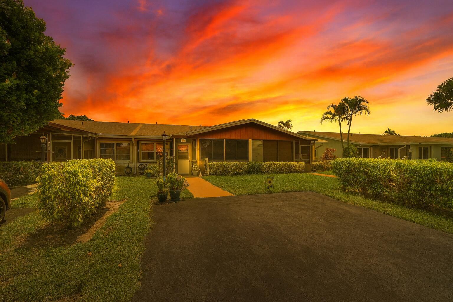 Welcome to Delray Villas, a vibrant 55+ community where comfort meets convenience. This charming 2-bedroom, 2-bath villa offers 1,200 sq ft of living space with an open layout, tile and laminate flooring, and an in-unit washer and dryer. Enjoy both a front and back porch--perfect for savoring your morning coffee at sunrise and winding down at sunset. With two parking spots right outside your door and the community pool just a few houses away, everyday living is effortless. Delray Villas features a clubhouse, tennis courts, card and billiards rooms, and a sparkling community pool. Ideally located in central Delray Beach, you'll have shopping centers, supermarkets, the Florida Turnpike, I-95, and the beach all within easy reach. This villa is the perfect blend of lifestyle, location, & value