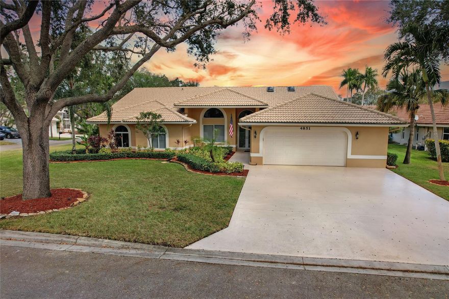 ABSOLUTELY STUNNING DREAM HOME in the highly sought after Brookside neighborhood! This beautifully renovated 4-bed, 3-bath gem boasts an outdoor kitchen, a heated saltwater pool with stunning lights and fountains (new heater and pump in 2021), & IMPACT WINDOWS & DOORS for your peace of mind.  This kitchen is a chef's delight with all wood cabinetry, QUARTZ COUNTERTOPS, and STAINLESS STEEL appliances. Enjoy the convenience of not just one, but two cabana bathrooms and extra comfort powered by 2 newer AC units both installed in 2021. The oversized 2-car garage provides ample storage. Roof = 2006. GENERATOR HOOKUP and VAULTED CEILINGS add to the appeal of this exceptional property. AMAZING SCHOOLS!