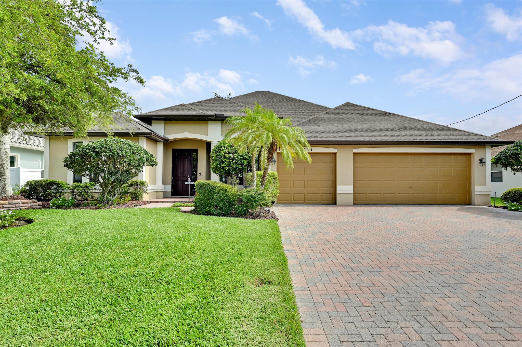 Welcome to this beautifully maintained 4-bedroom, 3-bathroom home, plus office ideally situated on a meticulously landscaped .33-acre lot. 4th Bedroom is a large bonus room. Brand-new roof and water heater completed in June 2025 and fresh interior paint (May 2025), this residence is move-in ready and offers peace of mind for years to come.The kitchen features wood cabinetry, granite countertops, a decorative tile backsplash, a walk-in pantry, center island, recessed lighting, and oversized tile flooring. Stainless steel appliances include a Kenmore refrigerator, dishwasher, cooktop and oven, plus a Samsung microwave.