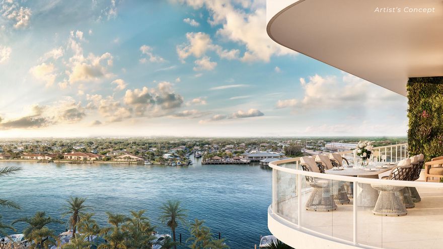 Residence 313F is a spacious corner 3BR + Den, 4.5BA at The Ritz-Carlton Residences, Palm Beach Gardens. Located in the North Building, it offers southern exposures over the Intracoastal Waterway, private marina, and resort-style amenities. A flow-through layout and 12' deep balcony create seamless indoor-outdoor living with abundant natural light. The den has its own balcony and is one of only seven F plans with a full bath, allowing a flexible 4th bedroom. Floor-to-ceiling triple-pane glass frames sweeping Intracoastal sunsets. Features include European oak cabinetry, Wolf & Sub-Zero appliances, gas cooktop, and two garage spaces. Residents enjoy 20,000+ sq. ft. of amenities and the legendary service of The Ritz-Carlton.