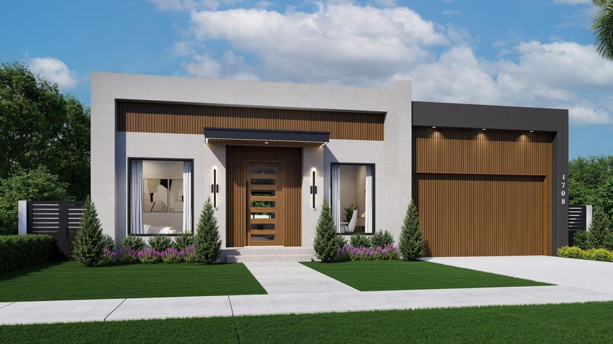 A refined take on contemporary design with fresh compositions that define this new construction home by MNB Construction. The commanding curb appeal is enhanced by clean architectural lines & sophisticated aesthetics. The open concept floor plan is enhanced by 10 ft ceilings & walls of glass that flood multiple living areas with natural light. The chef's kitchen offers high end appliances for those who cook & entertain. The primary suite features 2 spacious walk-in closets & luxurious bathrm.  Glass doors open to the home office / den or exercise rm. The lrg laundry rm with a sink & ample counter space & cabinetry completes the interior. The covered terrace overlooks the pool with a sunshelf, summer kitchen & tropical landscaping. A cabana bathrm services the pool area Sq ft from architect