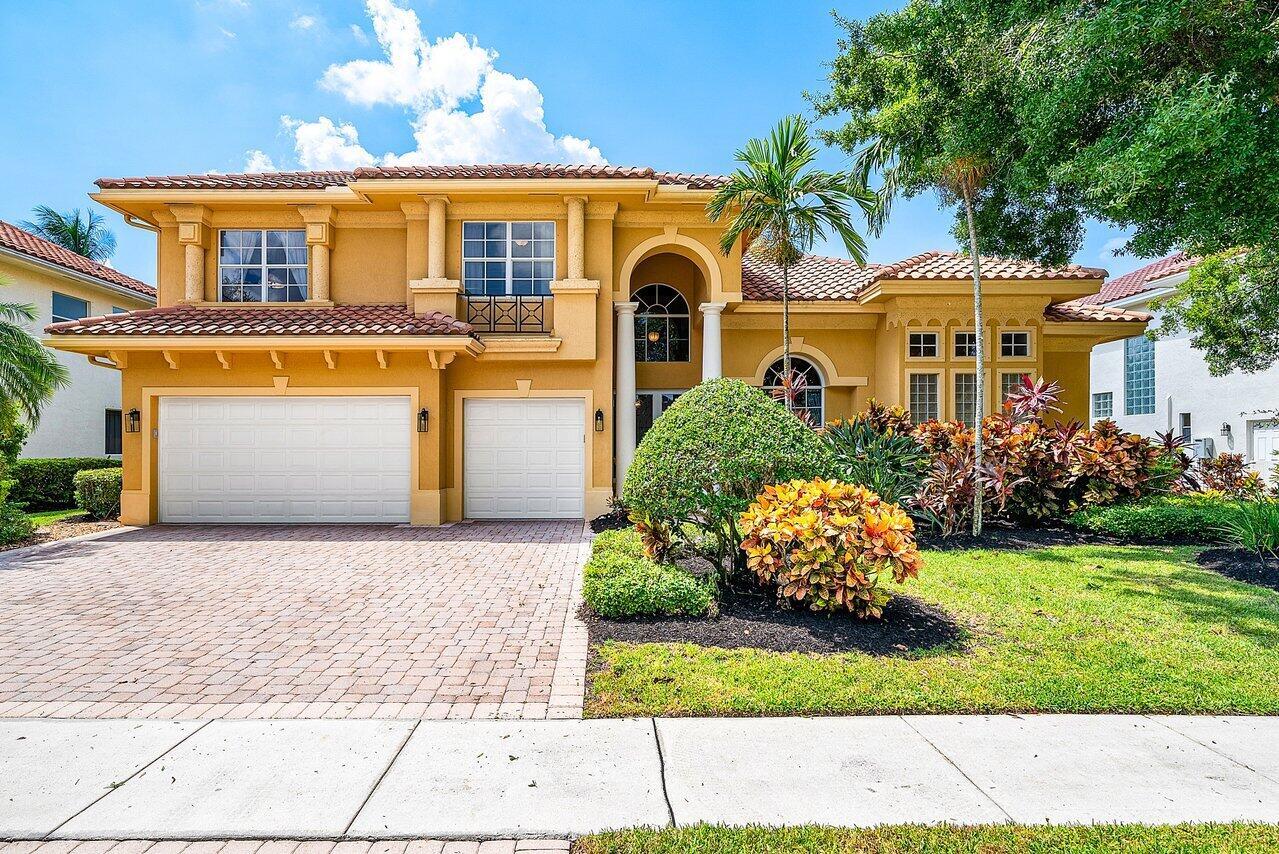 Rarely available stunning 2-story home in Mediterrania in the heart of Boca Raton offers the perfect blend of elegance and comfort. With 4 bedrooms plus a den and loft, 4 bathrooms, and a 3-car garage, there is space for everyone to live, work, and play in style. The expansive primary suite features two walk-in closets and a spa-like bathroom with dual vanities, an enticing tub, and a separate shower, creating the ultimate private retreat.Soaring ceilings and custom shades in the living room add a touch of sophistication, while the open kitchen impresses with granite countertops, abundant storage, and newer stainless-steel appliances. Upstairs, the loft is the perfect space to relax. There is a guest room w/ an ensuite and 2 other rooms w/ a Jack & Jill style bath between them.
