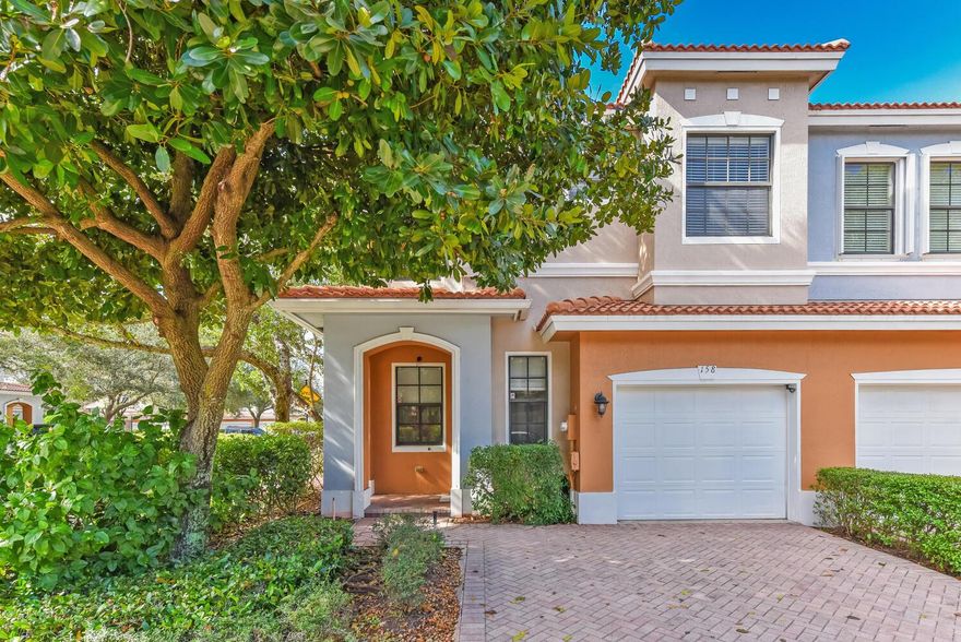 Welcome to this beautifully maintained 3-bedroom, 2-bath corner townhome located in the highly desired Gramercy Square community of Delray Beach. This spacious residence offers a warm, inviting feel the moment you step inside, with a layout designed to accommodate both everyday living and effortless entertaining.The home features full impact-resistant windows, providing peace of mind and abundant natural light throughout. The kitchen is well-appointed with granite countertops, stainless-steel appliances, and generous workspace, making it ideal for cooking, hosting, or meal prepping.The first-floor features elegant travertine flooring, while the second level offers rich wood laminate, creating a beautiful blend of style and durability. The open living and dining area is......