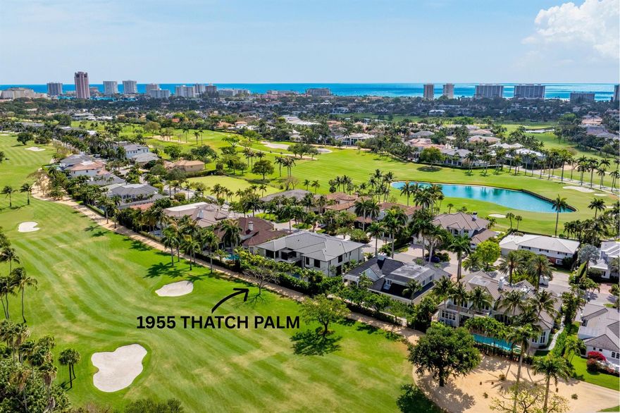 1955 Thatch Palm in Royal Palm Yacht & Country Club is a striking new architectural masterpiece -- a sophisticated fusion of contemporary European design and the tropical elegance of the South Florida lifestyle, all set along the prestigious golf course in Boca Raton's most coveted enclave. Developed by Albanese & Sons, with architecture by BE Design and interiors masterfully curated by Zelman Style Interiors, this estate is a bold statement of refined sophistication and resort-style grandeur.