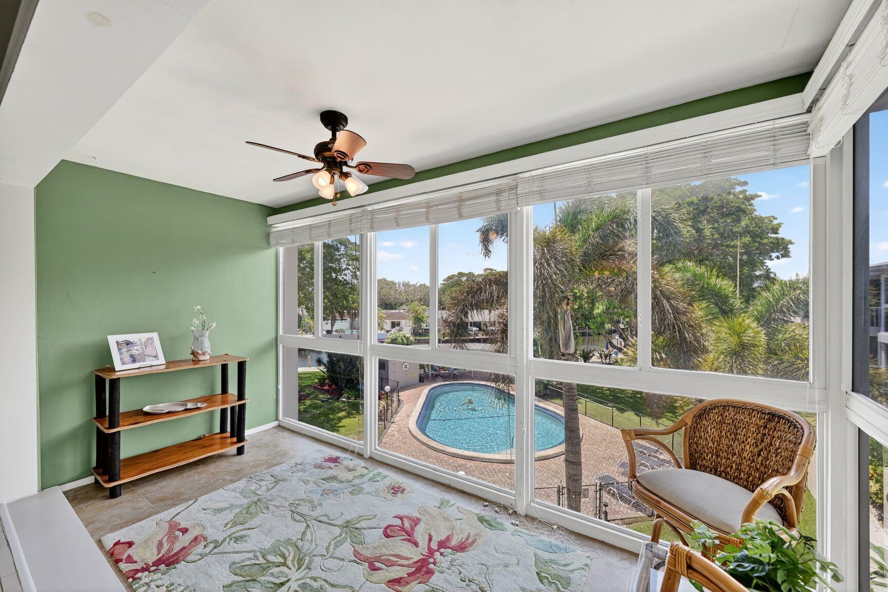 This 2/2 Condo is located in Rio Nuevo D, a boutique gated waterfront community. The Kitchen is enhanced with upgraded counters, custom wood cabinetry, soft close drawers and doors, pull out shelving, and a corner lazy-susan The master bedroom features a spacious walk-in closet and an updated master bathroom. The impact glass patio gives the impression of sitting atop the pool, providing serene views of the water and lushly landscaped grounds. Residents have access to a community clubhouse, deeded covered parking, generous guest parking, and dedicated storage space. You also have access to a community clubhouse. Minutes to I95, I595, Las Olas, the beaches, Airport and the Port. Special assessment paid in FULL and 50-year recertification completed. This building has a Healthy Association.