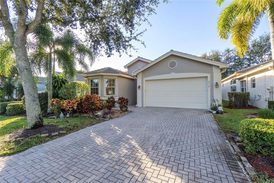 BUYER RECEIVES $10,000 in credits.  Discover an exquisite residence nestled in the sought-after 55+ community of Valencia Shores, and the best part—no membership fees required! Meticulously cared for by the original owners, this home features an expansive open floor plan with a bonus family room, adorned with volume ceilings and coupled with diamond-pattern porcelain tile flooring in the main living areas.  Highlighted features include recessed lighting, sleek white gloss kitchen cabinetry, granite countertops, and the added convenience of accordion shutters throughout.  Immerse yourself in this vibrant community within walking distance to the Social Clubhouse, updated gym, Bistro, Social Pool, Pickleball, and a myriad of entertaining options, from shows to Billiards.