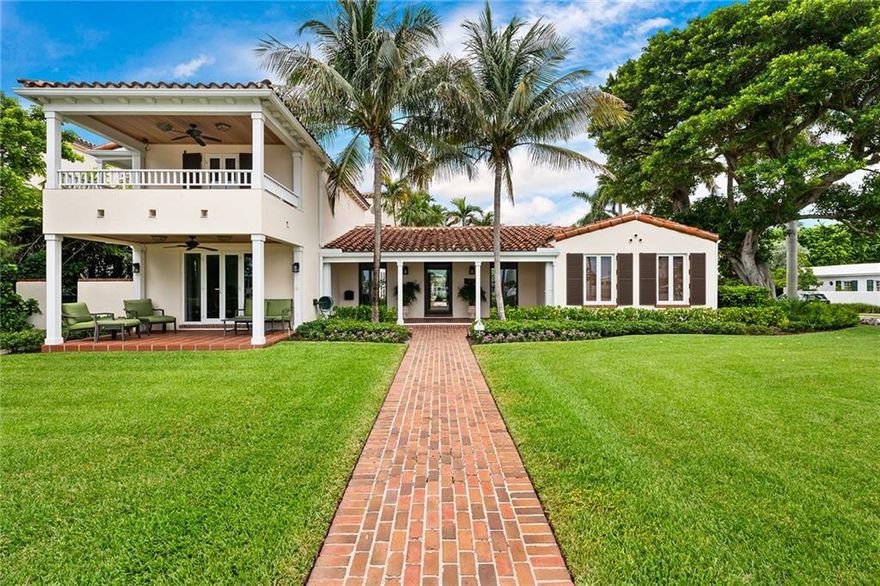 Welcome to one of Idlewyld's most prestigious estates available directly overlooking the Intracostal!Offering the convenience & ease of today's standards while honoring the architectural details & integrity of its classic Spanish Colonial design,the home boasts a cathedral ceiling in the living room,new impact windows and french doors leading out to a courtyard & resort-style pool,patio and gardens,gourmet chef's kitchen,exquisite second-floor master retreat with private sitting area plus the versatility of 6th bedroom which could be a fabulous guest house or game/billiards room that offers full bath & office. One of the last major estates available off Las Olas w/over 24000 SF. 103' waterfront w/dock and most amazing views of the Intracostal & prevailing breezes! Truly a pleasure to show!