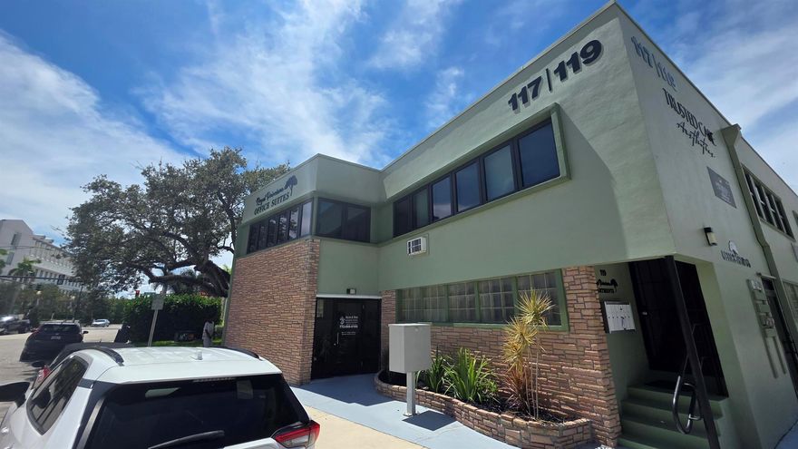 This is an amazing opportunity to own a beautiful multi-use building in the historic district of Ft. Pierce. Buildings like this is so scarce. Near the Federal Courthouse and behind the Arcade building. This is a turnkey building and known to be in the peacock district. The building boasts 6 completely renovated apartments upstairs with laundry facilities. Each apartment has their own electric meter. separate AC. All windows upstairs are new hurricane windows. Downstairs are 14 immaculate offices and professional suites. The floors downstairs have the original polished terrazzo floors. This building, the Royal Poinciana Building was chosen from the city to have a gorgeous mural highwayman-like on the side walls.  The parking lot which is another parcel is included.