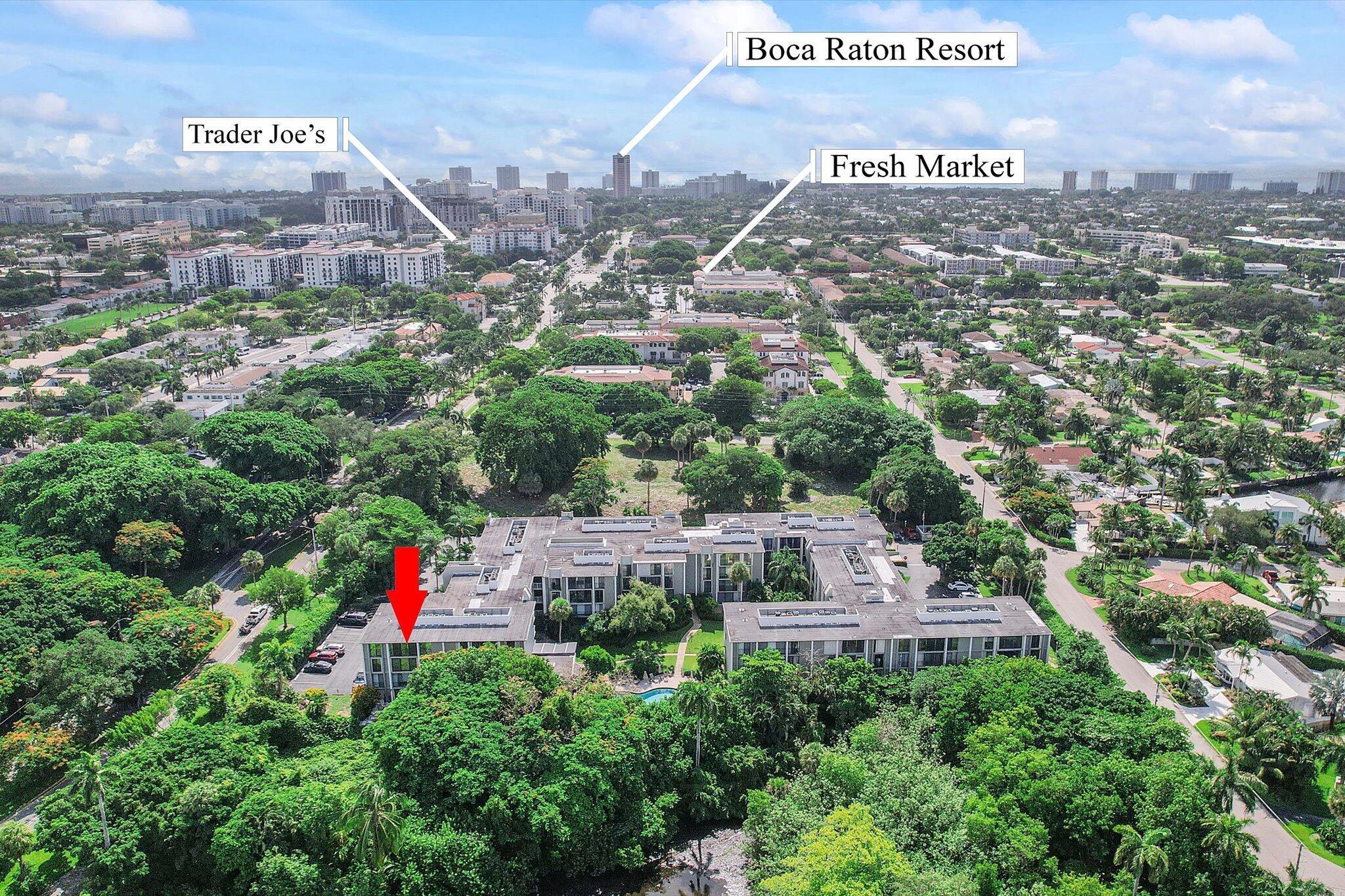 Top-Floor Corner Condo in Prime East Boca - Walk to Fresh Market & bike to Trader Joe's! Rare opportunity to own a spacious 3BR/2BA in Corinthian Gardens, one of East Boca's best-kept secrets. This 1,440 sq ft corner unit offers abundant natural light, lush garden views, and added privacy from its top-floor location with open catwalk entry. Inside, enjoy a split floor plan with oversized rooms, Jack-and-Jill guest bath, and endless potential to renovate to your taste. 2025 budget includes fully funded reserves and no special assessments - a financially sound HOA! Just minutes to Mizner Park, Boca's beautiful beaches, top-rated schools. Community features include pool, elevator, clubhouse, & assigned parking space. Bring your vision and transform this East Boca gem!