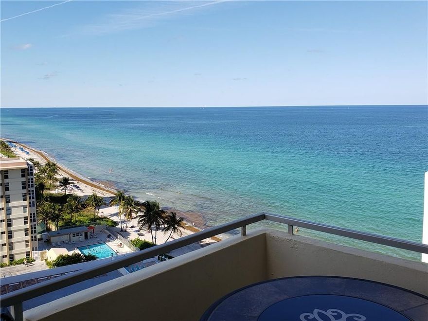 HUGE PRICE DROP !! SELLERS WANT IT SOLD. Enjoy a Resort Style Life with Beautiful Ocean Views from this 14th Floor unit. Very well kept unit, Walk in Closet, Partially updated, Hurricane Doors and Windows. Great building with a ton of amenities. 24/7 security, valet, New Large Heated Pool, Huge Pool Deck, Direct Beach Access. Maint includes AC and basic cable. Rent right away.The second bedroom has been opened up for a more expansive ocean view. There are sliding mirror doors to close off for a 2nd bedroom. Easy to convert back with a full wall if need be.