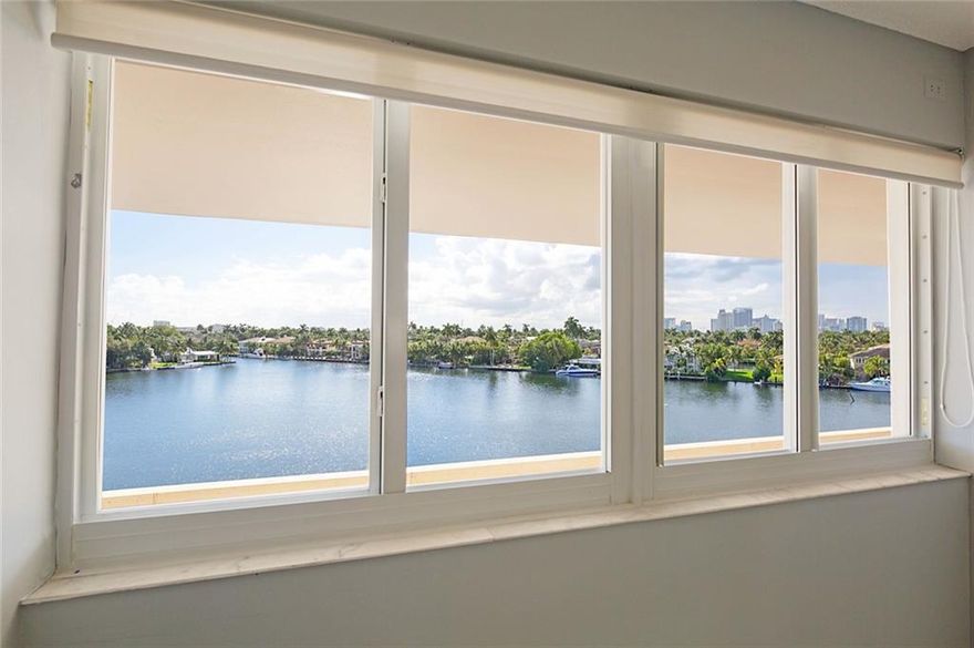 Huge 1 bedroom w/1.5 baths in super pet-friendly building. Get the best of both worlds...walkable to both downtown E Las Olas Blvd & Ft. Laud beach. It could be used as a 2 bedroom, it has both a den/office & a Florida room. Bright kitchen overlooks Sunset Lake while the bedroom & Florida room have eastern views. Washer & dryer in the unit for convenience & all windows are hurricane impact glass. The A/C Electric & Internet are included in the condo fees that the owner is paying, so monthly expenses will be very low. If 2nd car must park on the street, Trucks and SUV's allowed. There may be a waiting list to rent a dock for your boat, but water is ocean access with no fixed bridges. Approximately 15 minutes to Ft Lauderdale Int'l Airport!