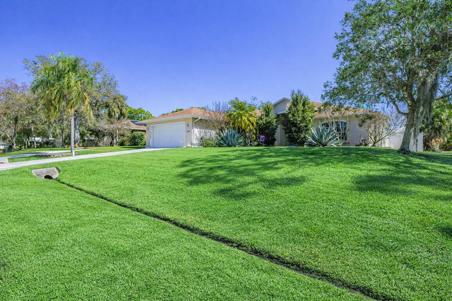 Spacious 3/2 split design ranch, 2021 roof, with heated pool in large fenced backyard. Spacious, with vaulted ceilings, tile and laminate floors, large kitchen with separate dining area and walk out to pool. Great layout! Full size dining room, and living room with sliders to back lanai. So much space and located in sought after Sebastian Highlands! 2 car garage offers extra storage. No HOA! Bring all your toys. Quiet street -- great location. Newer central air conditioning, newer hot water heater, accordion hurricane shutters, newer garage door. Whole home has been re-piped.