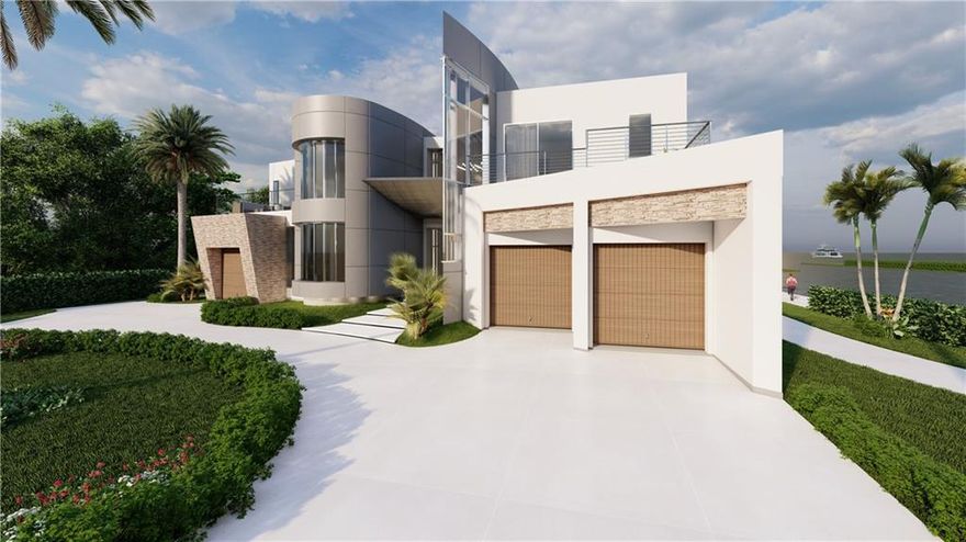 Stupendous 'Futuristic' Design for Original "Under Construction" Home, by Award Winning Designer Elmar Benavente of BE Designs, and Award Winning Builder Designer, Alessandro Potenti of DoubleP Construction. The Combination of Breath-Taking Views, Masterful Contemporary Architecture, and Exquisite Innovative Panache, Make This Exclusive Intracoastal Waterway Home a Crowning Visionary Prize! Featuring a Seamless 7,825 Square Feet of Indoor/Outdoor Living. Floor to Ceiling Full Length Windows Shout Water Views PLUS the Preserved Birch State Park's Tropical Foliage, Just Across the Waterway! Sophisticated 5/5.5 Open Floor Plan w/21' Tall Great Room Complete w/ Fireplace for Those Rare but Cozy Cool Tropical Evenings. Open the Windows for the Salty Breeze!