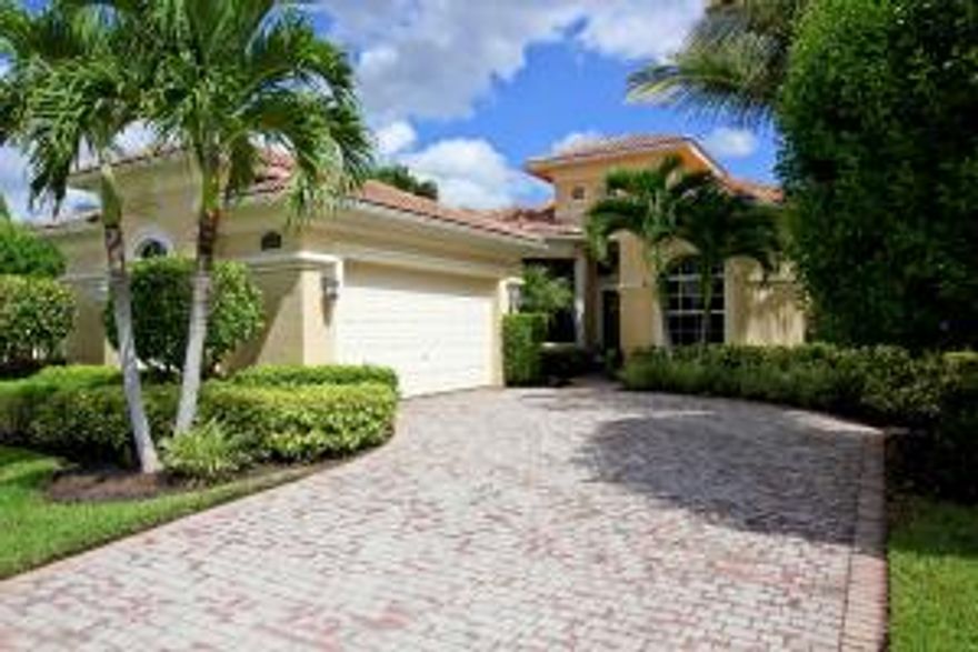 Beautifully maintained & upgraded popular Bardini model great room plan situated on preserve lot offering the ultimate in privacy with diagonally laid tile, upgraded kitchen cabinets, SS appliances, tiled back-splash, lovely bar,  California closets, expanded patio with free form pool & spa, lots of natural light & more!  Full golf membership available.