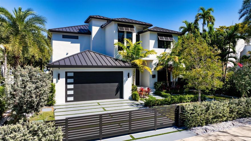 Available Seasonal or Annual. Turn-Key RH Styled & Furnished New Construction Estate sited on 65' of deepwater in Rio Vista. This 5 bed/5.5 bath gated residence has 5,122 total sqft of seamless indoor-outdoor living. Chefs kitchen, 6 burner Viking gas stove/griddle, Viking double refrigerator/freezer, 2 Viking dishwashers, Bosch built-in coffee/espresso maker, European cabinetry, & 24" Thermador wine column & ice maker. Smart-house tech: electronic shades, double-sided linear electric fireplace, & hot steam shower! Enhanced closet design & expansive covered summer kitchen/loggia with gas grill, refrigeration, & impressive electric phantom screens. A heated salt-water pool/spa with cascading waterfall features, set within marble decking, leads to the new composite dock & raised seawall