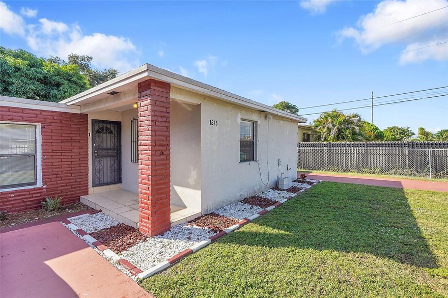 Welcome! Charming, freshly painted 2 Bed, 1 Bath Front Unit. Located minutes from Aventura, Downtown Miami, Wynwood, and Fort Lauderdale.

PETS WELCOME (Up to 20 lbs)!

VALUE & CONVENIENCE: Systems are new and efficient! Includes 2024 LG Washer/Dryer, Tankless Water Heater (low bills!), Samsung Fridge, and Induction Stove/Oven. Utilities Included: Water, sewer, trash, landscaping, and pest control are ALL INCLUDED (only pay electric).

Features include a large walk-in closet, new blinds, private storage shed, mango tree, and two dedicated, gated parking spaces. Independent entryways provide maximum privacy. This is turn-key, low-stress living. Fast Approval!