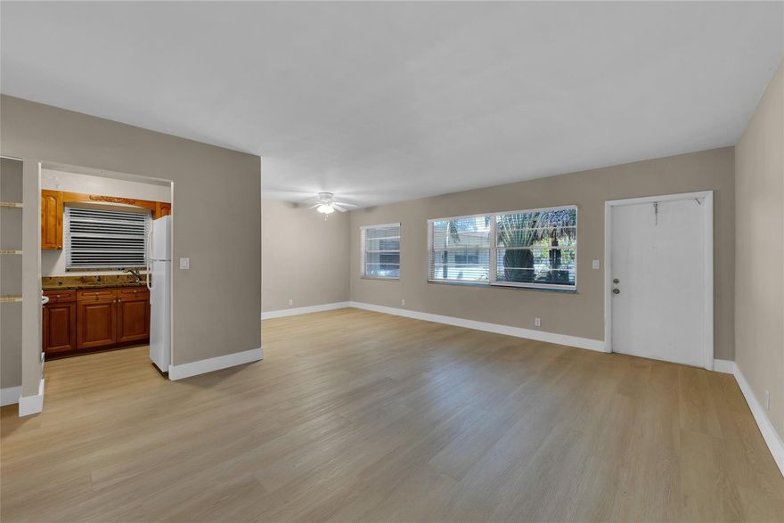 Prime Location in Lighthouse Point! Enjoy this FIRST FLOOR unit with 2 BEDROOMS and 2 BATHROOMS. Unit is updated with new flooring throughout, granite counters, freshly painted and new baseboards. Enjoy great storage & closets, walk in shower in one bathroom and a tub/shower in the second bathroom. This boutique community offers laundry on each floor, a beautiful pool area, good parking, tropical landscaping, new roof, & more building updates to come! Enjoy the close proximity to the library, parks, coffee shops, dining and easy highway access. This community is all ages, pets are considered with a deposit, and you can move in with a quick approval! Call today, this is a GREAT place to call home.