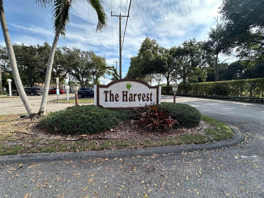This Spacious 2 bed/2 bath unit at “ The Harvest”  has ceramic tile floors thru-out, an open kitchen, and split bedroom plan and a large  balcony off living room and master bedroom overlooking a peaceful lake. The laundry room has full size washer and dryer.  The kitchen features  light quartz  countertops and  stainless steel appliances and there is breakfast area beside the kitchen. One assigned parking space with lots of guest parking. Pet are allowed  with restrictions. The Harvest enjoys an excellent location just  minutes from NOVA UNIVERSITY and BROWARD COLLEGE, and a close hop to I-595, 95 and The Florida  Turnpike. THIS IS THE BEST PRICED UNIT BEING OFFERED IN THE HARVEST TODAY!