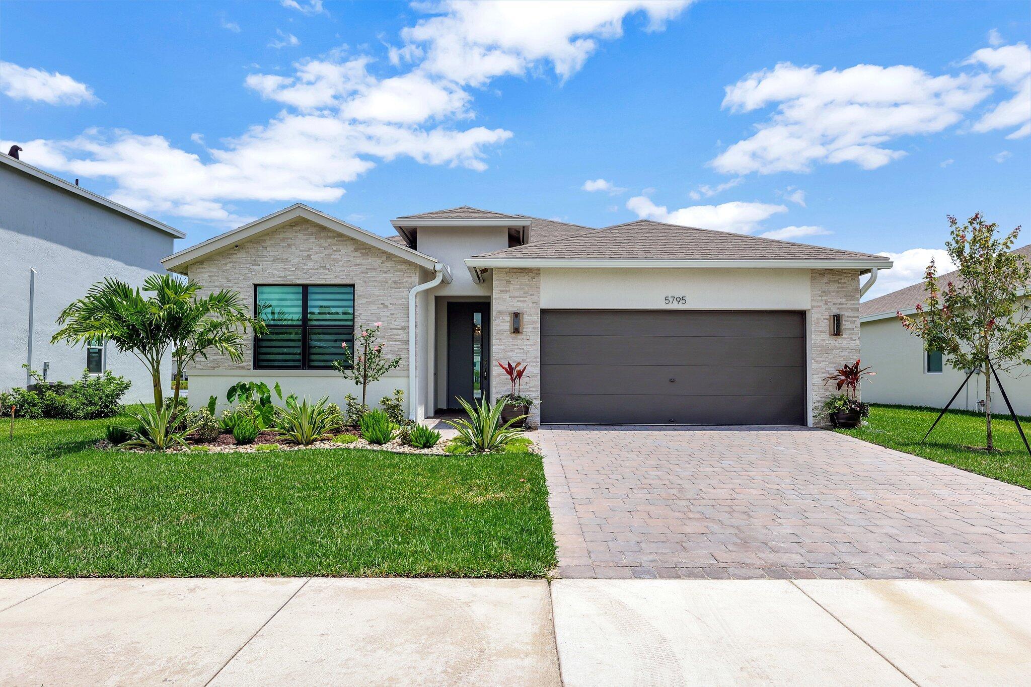Move right in to this annual or seasonal brand new designer furnished home. Seasonal rental is $5500/month. Beautiful lake view from back of home.Home has brand new 75'' and 65'' smart TVs.This location is ideal.Minutes from 95 and turnpikes well as close to Publix,shopping restaurants.Downtown Stuart is 5 minutes away.Also the Stuart beach,Jensen Beach,Salerno and Hutchinson Island very close.The 65 home community has a beautiful pool and cabana area.Home has security system and remote garage door.Enjoy the Treasure Coast lifestyle in a brand new home.