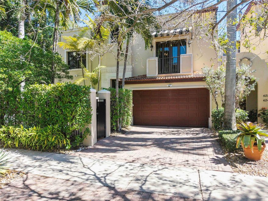 Situated in sought after Victoria Park, just steps to Fresh Market & local favorites like Doc B’s & Foxy Brown, this sophisticated tri-level townhome blends modern design with spacious living. First level features a bright open-concept living & dining area, sleek kitchen with all new appliances & quartz countertops, powder bath, & French doors opening to private saltwater pool. Second floor includes a serene primary suite with its own balcony & spa inspired bath with updated countertops, vanities, & mirrors, along with 2 additional bedrooms & full bath. Third level has a private fourth bedroom, full bath, & expansive loft with wet bar, plus 2 rooftop terraces with stunning city views. Complete with 2 car garage, all impact windows, home security system, flood barrier, & low HOA.