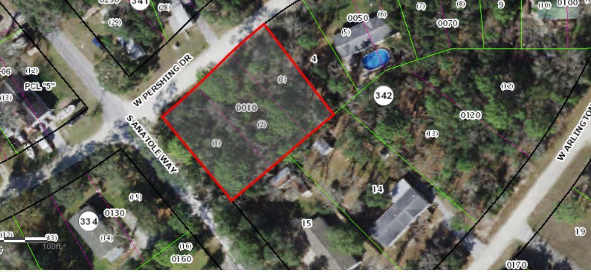Residential corner lot, Citrus County, City of Homosassa, , Subdivision of Villa Terra