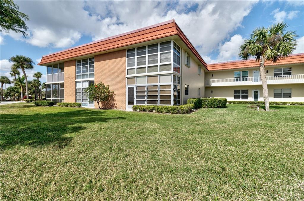 Affordable 1 bedroom, 1 bath furnished rental in the active 55+ community with superb amenities including multiple pools, clubhouse, tennis, pickleball, fitness center, shuffleboard, library and more! Top floor with a great floorplan, enclosed porch area for extra space, a newer A/C + water heater and close to all that Vero Beach has to offer! No pets; offered annually and unfurnished only.