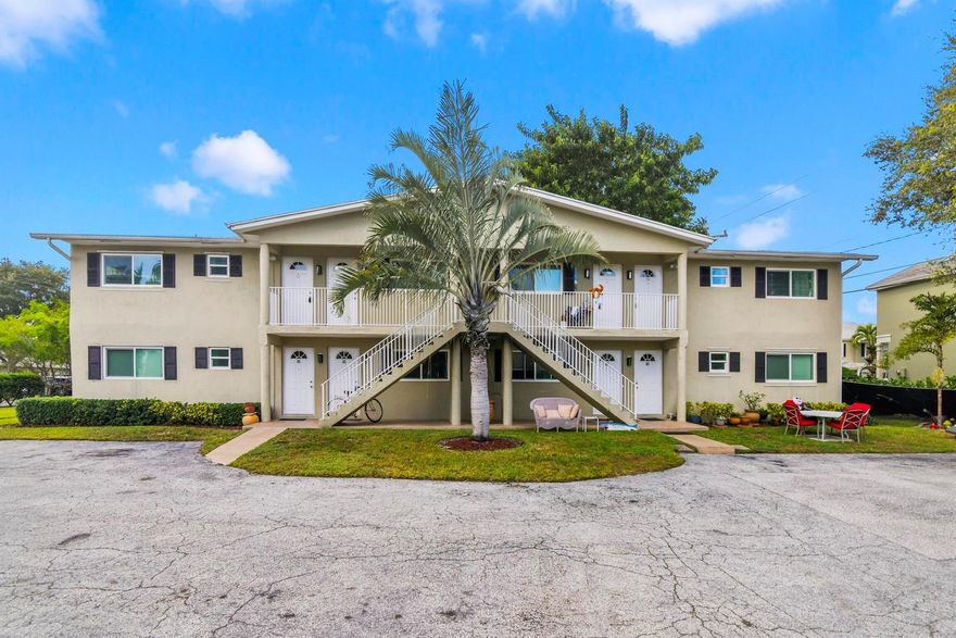 8 unit multi family building situated amongst multi million dollar homes located on direct intra coastal street. Short walk to the beach and just mins from Atlantic Ave. All units are renovated with the exception of 2 which will be done before buyers close on building.  On site laundry with ne machines, 16 parking spots on site for tenants.