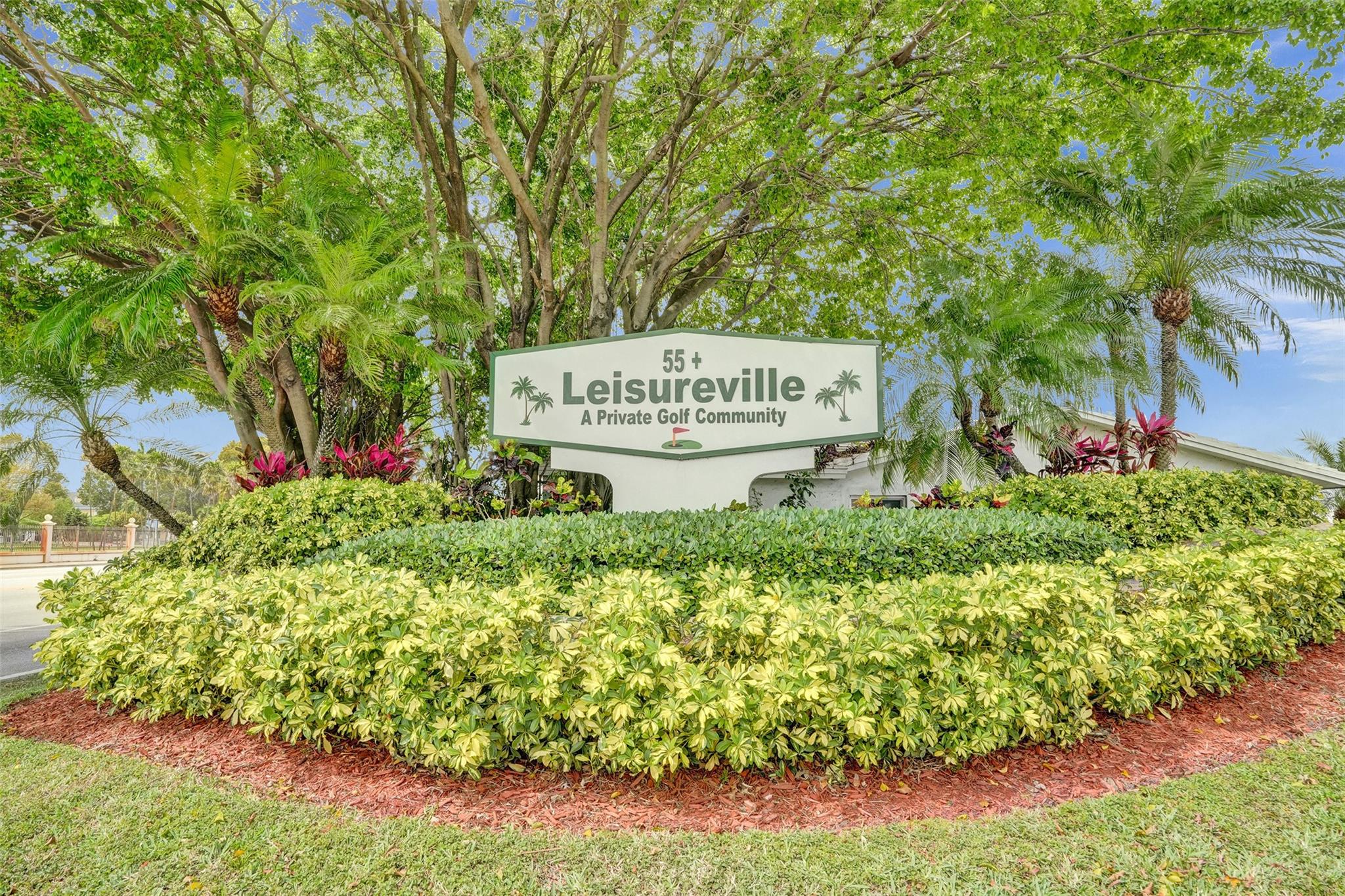 This unit is in Fairview IV in 55+ Leisureville. This second floor 2 bedroom 1 Jack and Jill bath has tile thru out. The ac and refrigerator are 2 years old and the w/h installed approx 7 years ago. The patio is enclosed and can be used as an extra room. There is a trash chute and extra storage on the floor, with common laundry is located in the building. Each condo comes with one space and is restricted to one car only. 2 small pets allowed, please see documents. Amenities, includes two clubhouses, a golf course with free golf for residents, two heated pools, a sauna, shuffleboard and bocce courts, and a courtesy bus. Leisureville is close to the beach, shopping, dining, entertainment, and major highways.