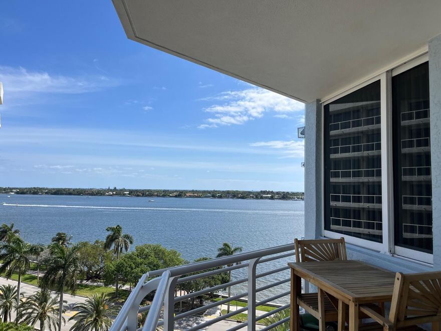 Fabulous views of the Intracoastal and Palm Beach from this updated 2/2 in the Slade. Flooring is porcelain tile throughout. Washer dryer in unit. Amenities galore including valet parking, 24 hour concierge, sunrise and sunset infinity pools, business center, clubroom, and a state of the art fully equipped gym. Rent includes water, hot water and high speed internet. A building that has won awards for design. This unit is in the best stack for a 2/2 at the Slade, as it is closest to the Intracoastal. Unit will be available around the second week of December 2025 and will be unfurnished