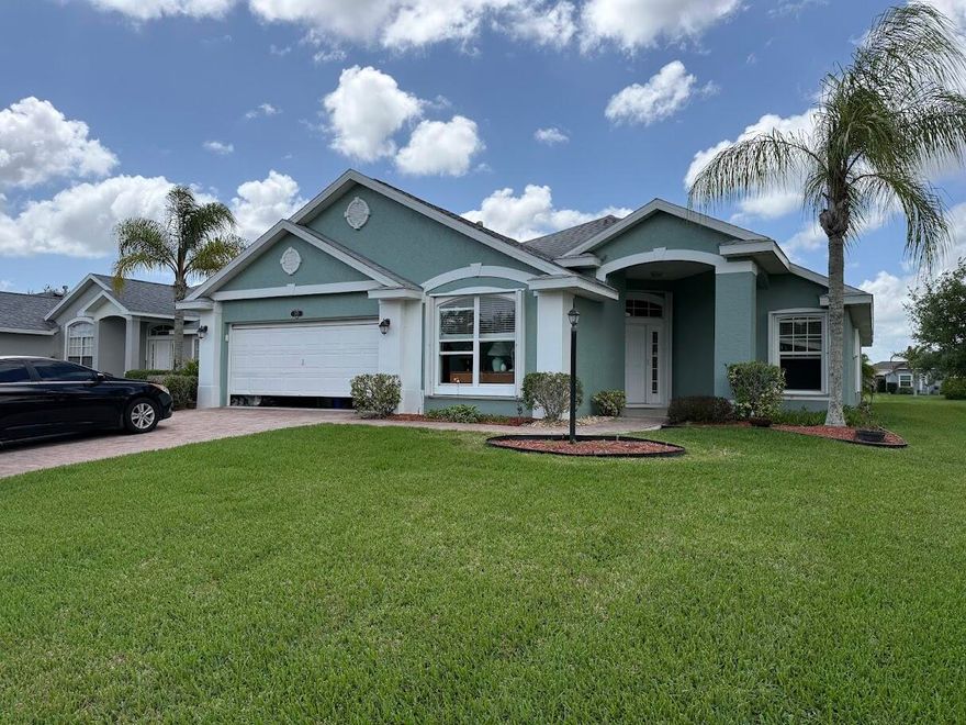 Beautiful 4BR/2BA/2CG lakefront home in the gated community of Lake Valencia in SW Vero Beach. This well-maintained home features an open floor plan with tile and laminate wood flooring in the main living areas and carpet in the bedrooms. The upgraded kitchen overlooks the living and dining areas, perfect for entertaining. Enjoy relaxing lake views from the screened-in patio. Split floor plan offers added privacy and functionality. Community amenities include a pool, tennis courts, and clubhouse. Pet-friendly. Conveniently located near shopping, dining, and beaches. $3,300/mo, first, and security required.