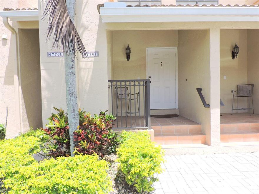 Bright 2nd floor 2/2 + screened covered patio. High vaulted ceiling. White Tile floors. White kitchen. Redone master bath. Park right outside your door. Terra cotta tile entry. Newer building of Condo 4. Tropical community pool just a short walk. Furniture negotiable. Ideal for turnkey vacation home. Club membership available but not required. Call membership office for varied programs. All measurements are approximate.